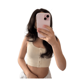 beige ribbinen napillinen toppi