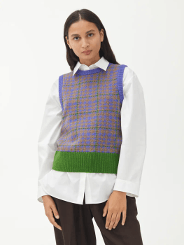 Multicolor wool vest
