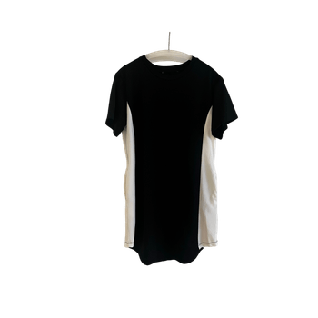 Mustavalkoinen t‑paita mekko