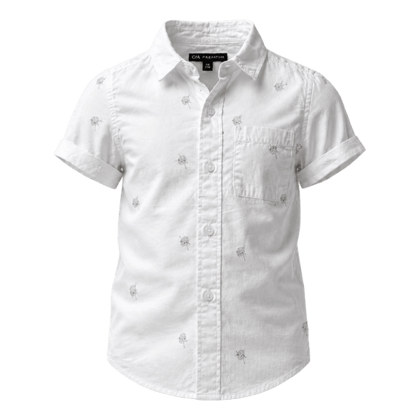 White patterned shirt