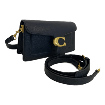 Black leather Coach bag