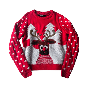 Punainen joulupaita joulupukki kuvalla