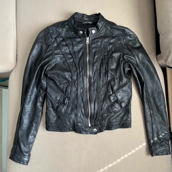 Black leather jacket