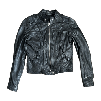 Black leather jacket