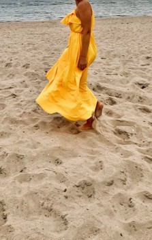 Yellow maxi dress