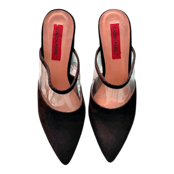 Black pointed heels