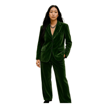 Velvet trouser suit