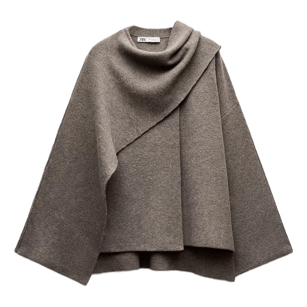 Brown cape jacket