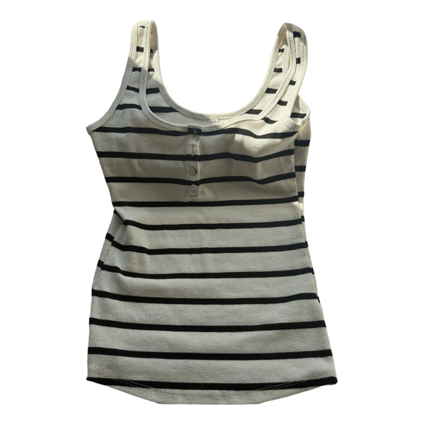 H&m Striped button tank top