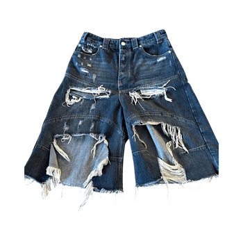 Balenciaga Distressed Denim Shorts