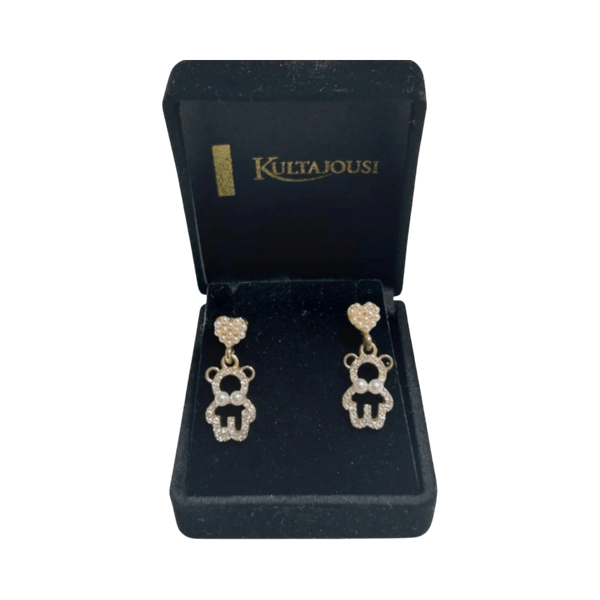 Teddy drop earrings