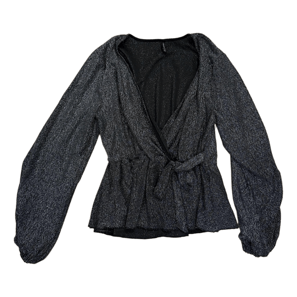 Amisu glitter wrap top
