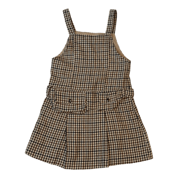 Zara houndstooth pinafore dress