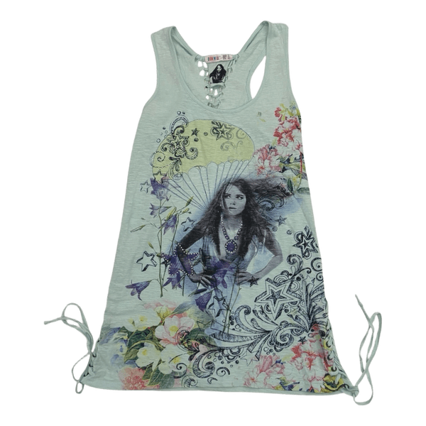 Light green graphic tank top