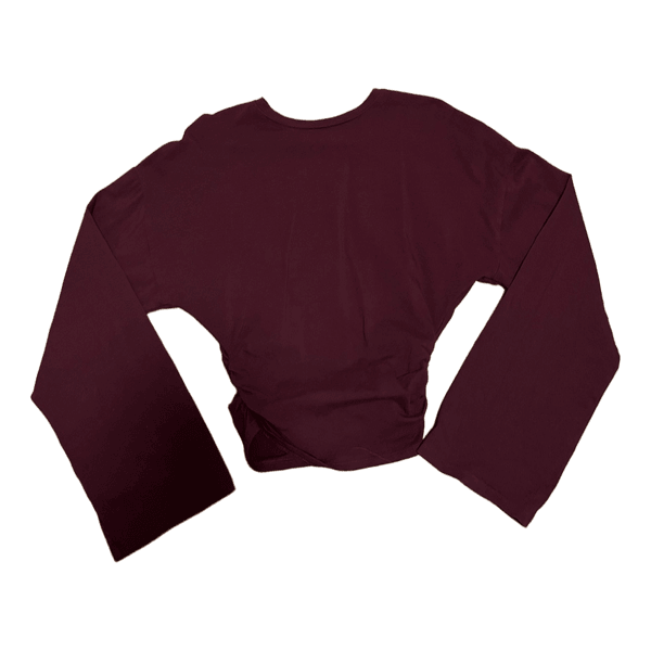Bordeaux langærmet Angel top