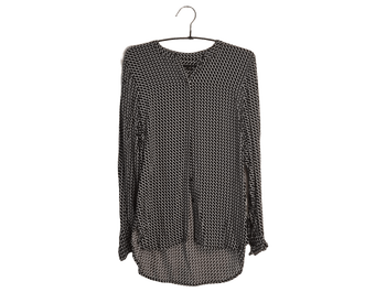 Black white patterned blouse