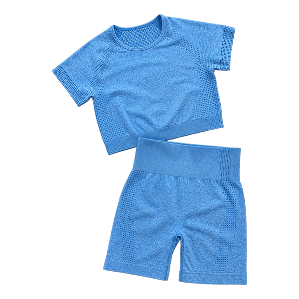 Blue seamless gym set