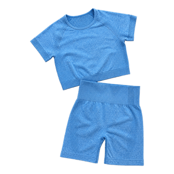 Blue seamless gym set