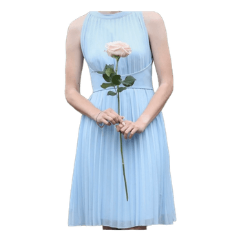 Light blue pleated dress