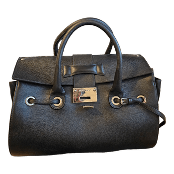 Jimmy Choo Black Leather Top Handle