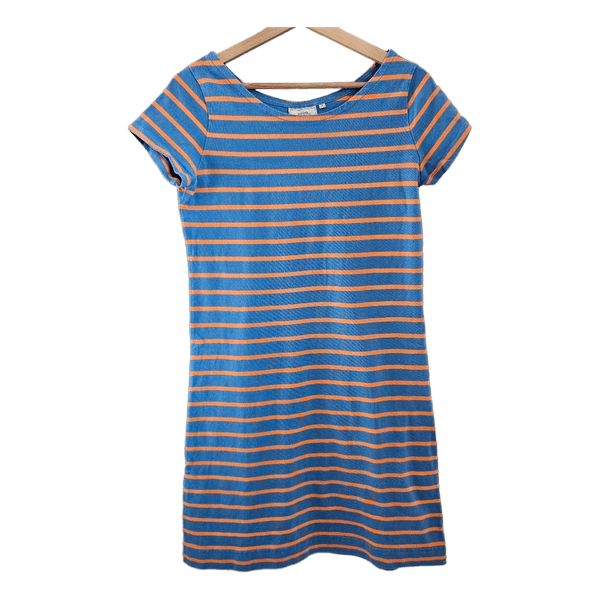Boomerang Striped Cotton T-Shirt Dress Blue Orange Size S Swedish Nordic