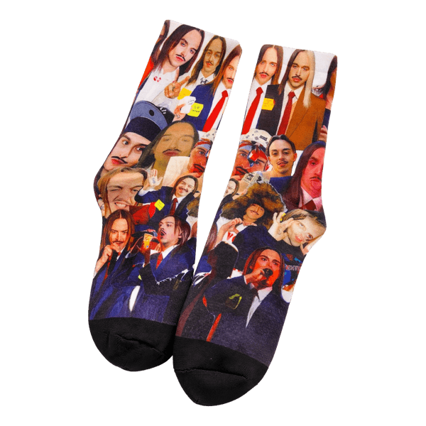 Tommy Cash Inspired Socks – Funny Meme Print Crew Socks – Unisex Streetwear