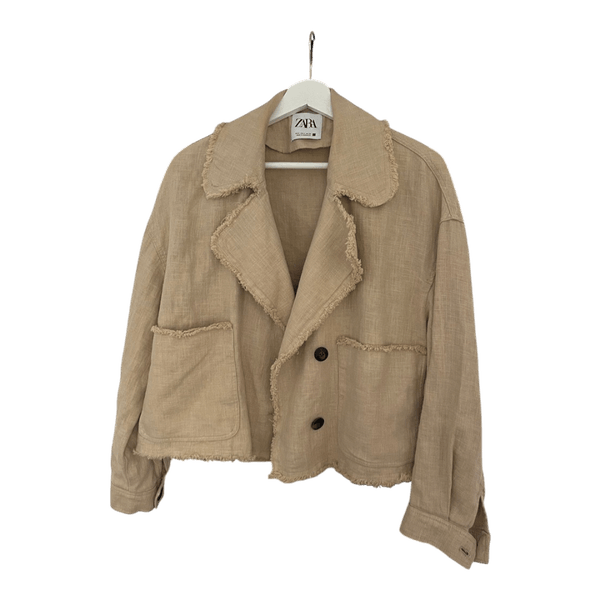 Beige zara jakke