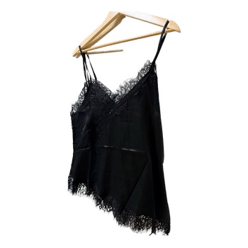 Asymmetric lace top