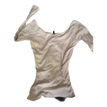 Beige ribbed long sleeve