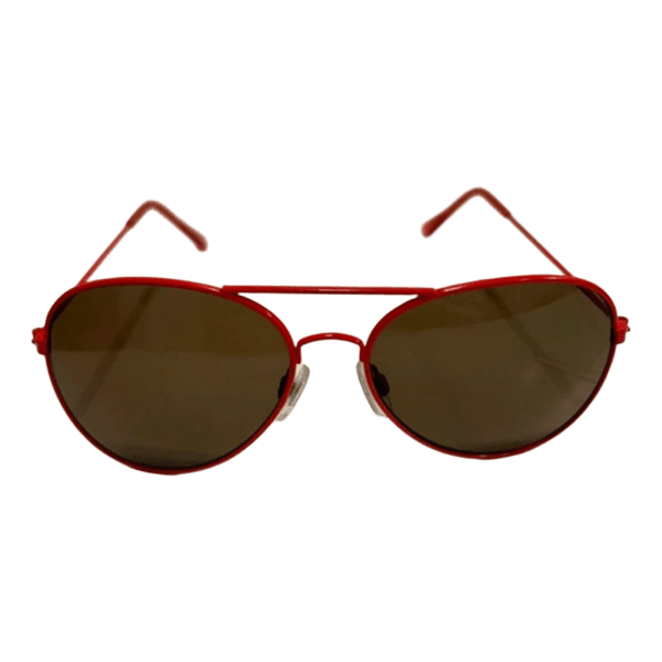 Red aviator sunglasses