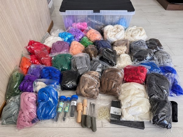 Wool felting supply kit