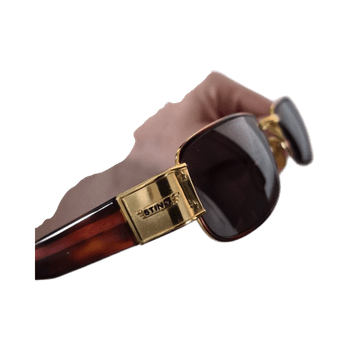 Vintage Sting 4132 Prescription Sunglasses Gold Tortoiseshell Made in Italy
