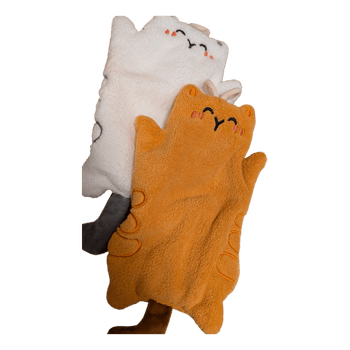 Plush cat hand towels