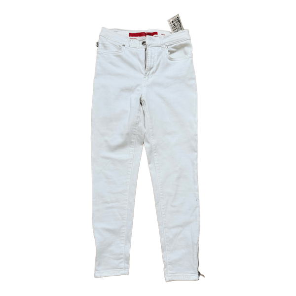 White denim skinny jeans