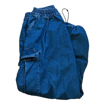Bershka denim cargo trousers
