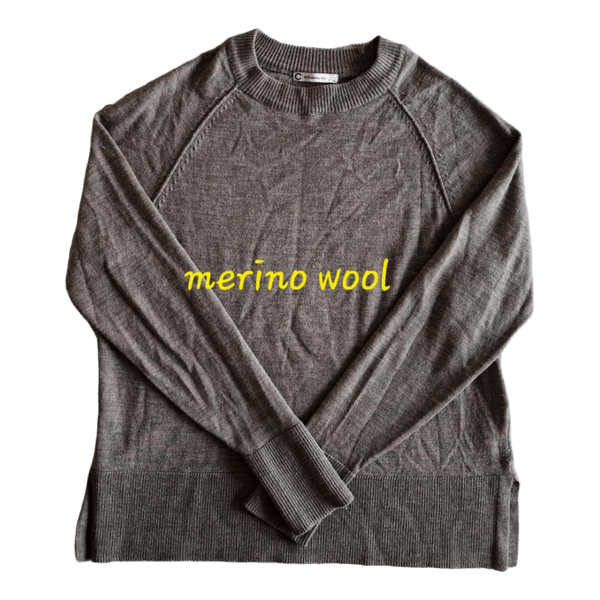 Brown merino wool jumper Xs