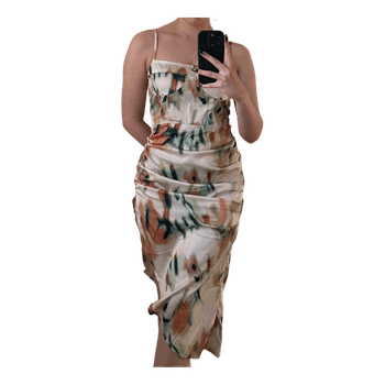 Shein abstract print midi dress