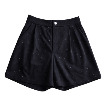 Black star print shorts