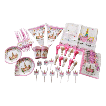 Unicorn party supplies set