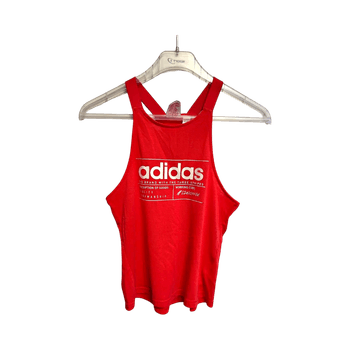 Red adidas crop top