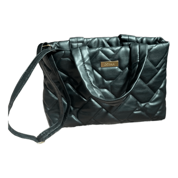 Black quilted shoulder bag