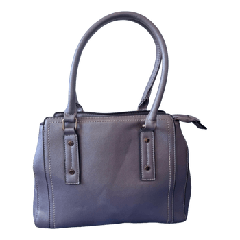 Purple structured handbag
