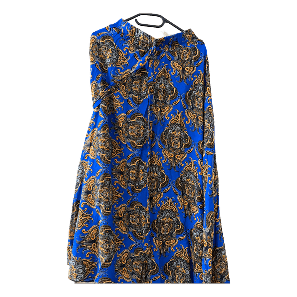 Blue patterned maxi skirt