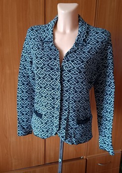 Black patterned cotton cardigan