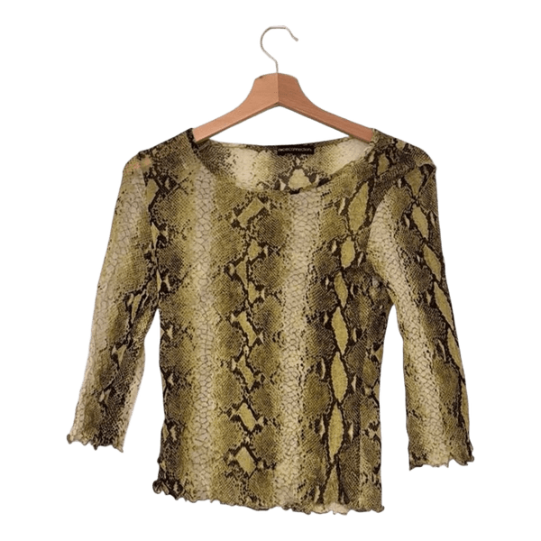 Langarmshirt mit schlangenmuster