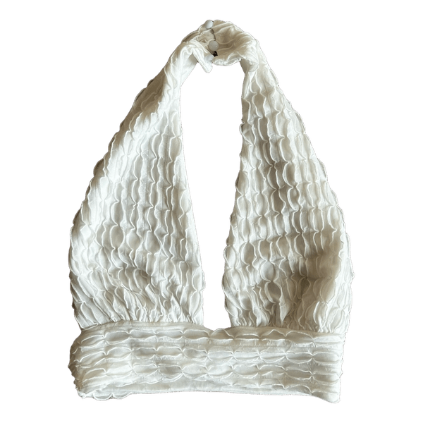 White halter top