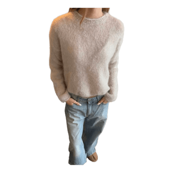 Beige fuzzy jumper