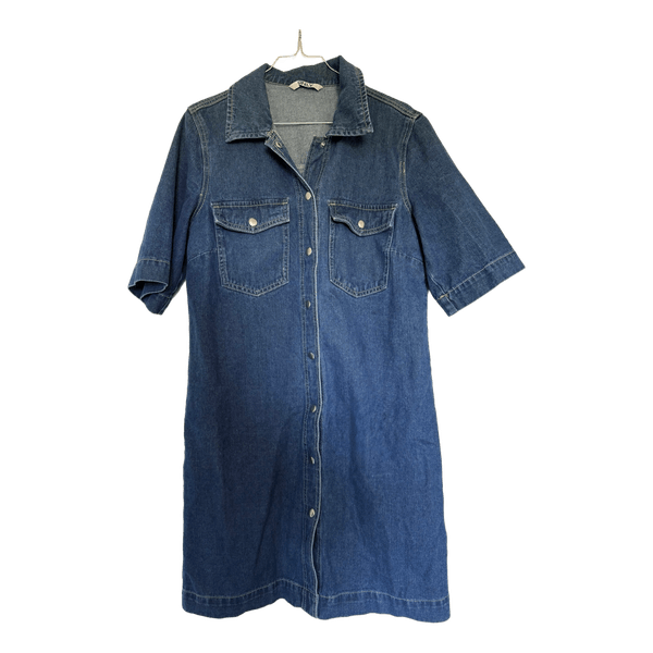 Blå denimkjole