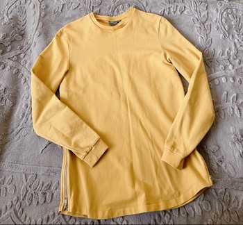 Yellow cotton long-sleeved top Asos