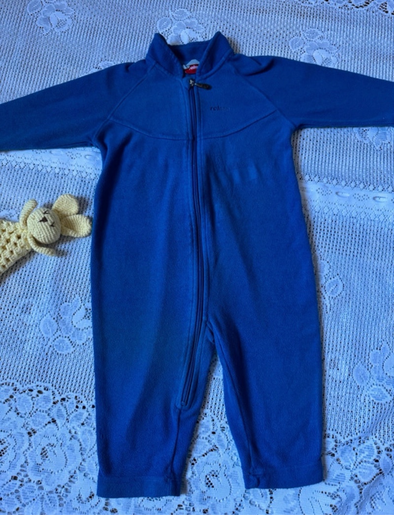 Reima Blue fleece baby jumpsuit